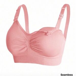SHEIN Nursing Maternity Soft Pink Seamless Bra